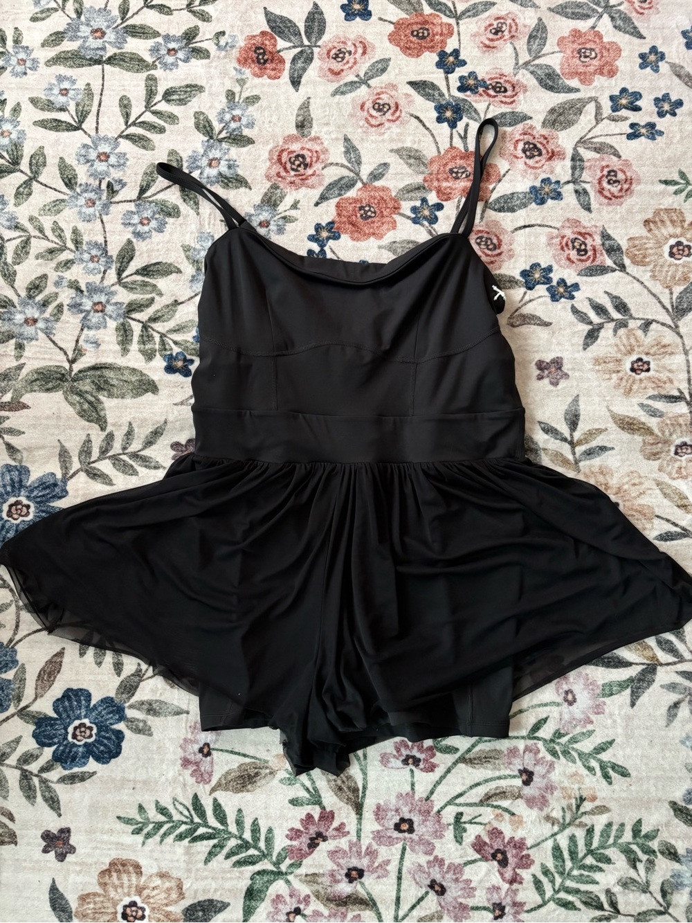 NWT Blogilates Black Barre Romper with Flared Skirt